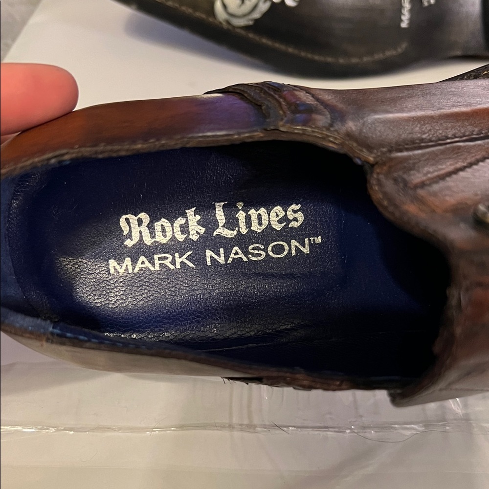 Mark Nason Brown Leather Loafers - Picture 2 of 8